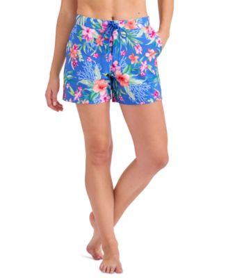 Tommy Bahama - Women's Floral-Print Drawstring Board Shorts