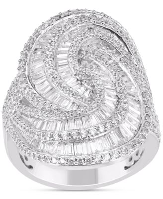 Macy's - Diamond Swirl Statement Ring (2-1/2 ct. t.w.) in 14k White Gold