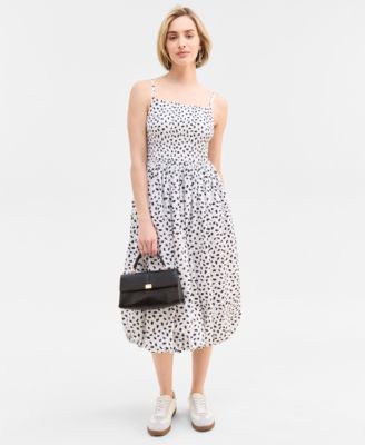 On 34th - Women's Cotton Bubble-Hem Midi Dress