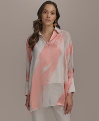 Donna Karan New York - Women's Brushstroke Burnout Tunic