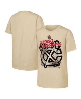 Outerstuff - Big Boys and Girls Tan Chicago Blackhawks 2025 NHL Winter Classic Street Art T-Shirt
