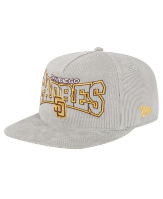 New Era - Men's Gray San Diego Padres Corduroy Golfer Snapback Hat