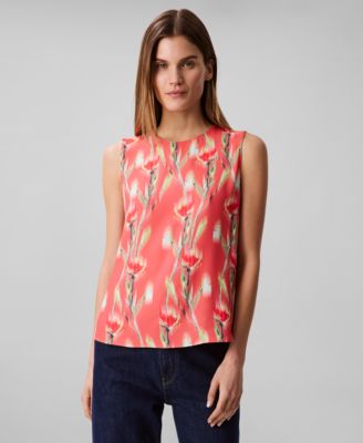 Calvin Klein - Women's Sleeveless Floral-Print Top