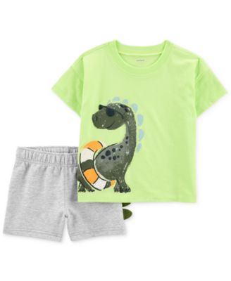 Carter's - Toddler Boys Dinosaur Graphic T-Shirt & Shorts, 2 Piece Set