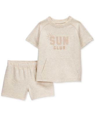 Carter's - Toddler Boys Boho Chic Sun Club T-Shirt & Shorts, 2 Piece Set