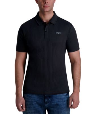 KARL LAGERFELD PARIS - Men's Ribbed Logo Polo Shirt