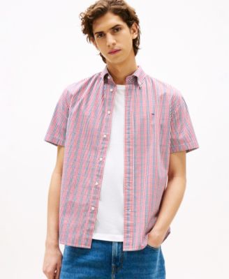 Tommy Hilfiger - Men's Americana Tailored Relaxed-Fit Check Button-Down Shirt