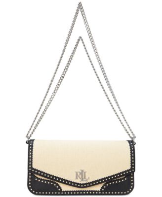Lauren Ralph Lauren - Straw & Leather Sawyer Bag