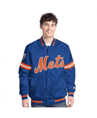 Starter - Men's&nbsp;Royal New York Mets Scout Full-Snap Varsity Jacket