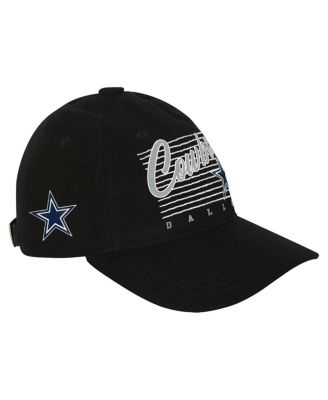Outerstuff - Big Boys and Girls Black Dallas Cowboys Retro Wooly Adjustable Hat