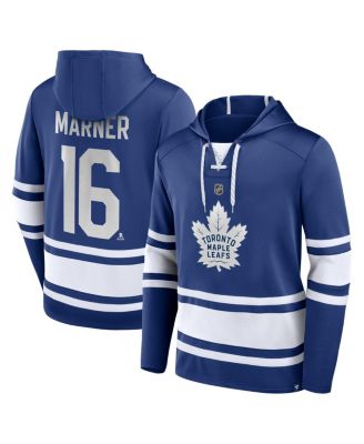 Fanatics - Men's Mitch Marner Blue Toronto Maple Leafs Name Number Lace-Up Pullover Hoodie