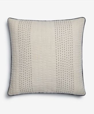 Oake - Pick Stitch Decorative Pillow, 22" x 22"