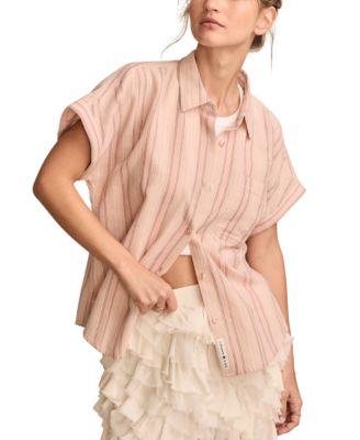 Lucky Brand - Women's Roll-Cuff Button-Front Shirt