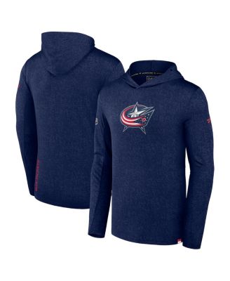 Fanatics - Men's Navy Columbus Blue Jackets Authentic Pro Lightweight Pullover Hoodie