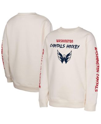 Outerstuff - Big Boys and Girls Cream Washington Capitals Star Power Pullover Sweatshirt