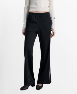 MANGO - Women's Contrasting-Stripe Jogger Pants
