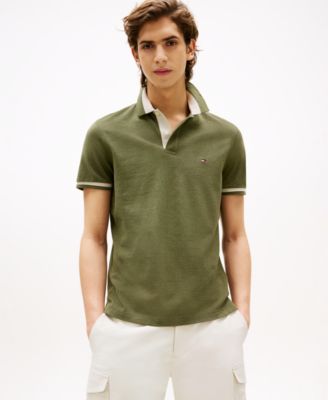 Tommy Hilfiger - Men's Regular-Fit Contrast-Collar Polo Shirt
