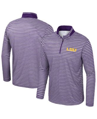 Colosseum - Men's Purple LSU Tigers Striped Quarter-Zip Top