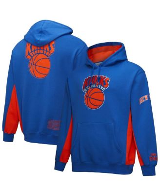 Mitchell & Ness - Men's Blue New York Knicks Hardwood Classics Team Origins Fleece Pullover Hoodie