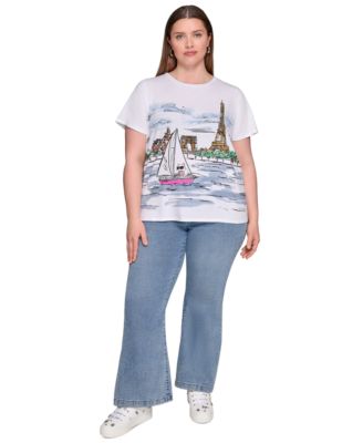 KARL LAGERFELD PARIS - Plus Size Paris Painting Tee