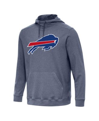 Antigua - Men's Heather Navy Buffalo Bills Cloud Pullover Hoodie