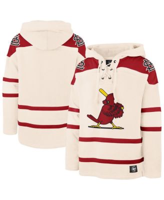 '47 Brand - Men's Cream St. Louis Cardinals Superior Lacer Pullover Hoodie
