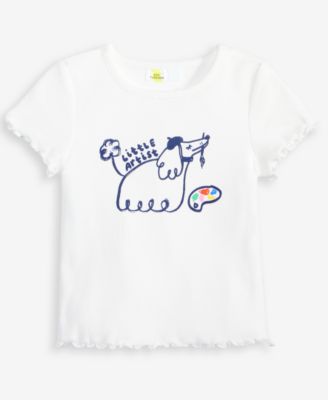 Epic Threads - Toddler Girls Artistic Dog Ribbed Tee