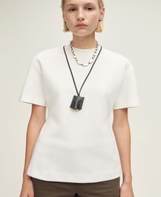 MANGO - Women's Short-Sleeved Peplum T-Shirt