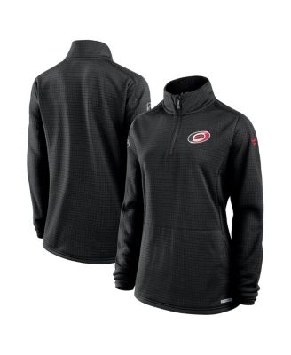 Fanatics - Women's Black Carolina Hurricanes Authentic Pro Rink Lightweight Quarter-Zip Pullover Sweatshirt