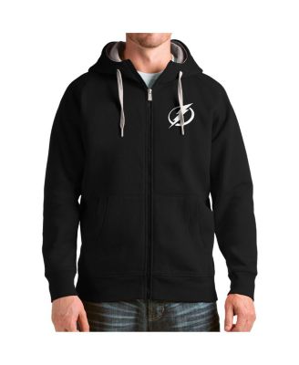Antigua - Men's Black Tampa Bay Lightning Logo Victory Full-Zip Hoodie