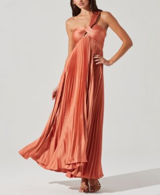 ASTR the Label - Women's Rasya One-Shoulder Pleated Dress