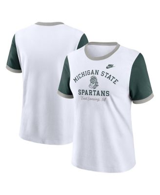 Nike - Women's White Michigan State Spartans Legacy Fundamental Expression Tri-Blend T-Shirt