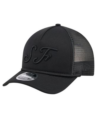 New Era - Men's  Black San Francisco Giants City Initial 9FORTY A-Frame M-Crown Adjustable Trucker Hat