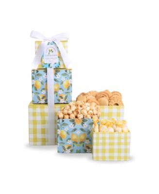 Alder Creek Gift Baskets - Lemon Twist 3-High Tower, 4 Pieces