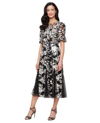 Alex Evenings - Women's Stretch Tulle Jacket Dress