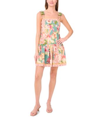CeCe - Women's Sleeveless Square-Neck Fit & Flare Dress