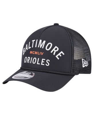 New Era - Men's Black Baltimore Orioles Minimalist 9FORTY A-Frame Adjustable Hat