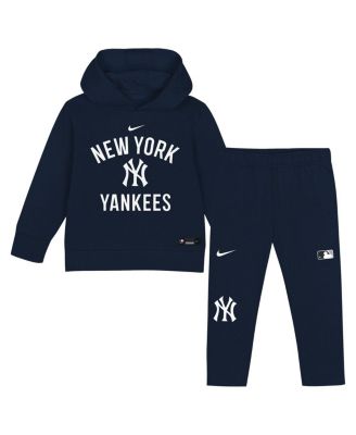 Nike - Toddler 2-Piece Navy New York Yankees Club Fleece Pullover Hoodie and Sweatpants Set