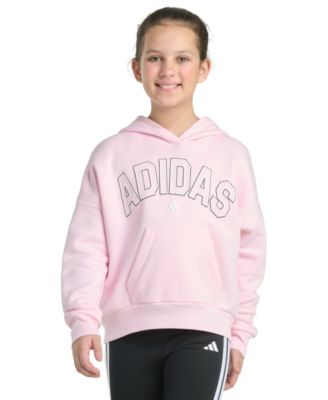 adidas - Big Girls Long-Sleeve Graphics Fleece Pullover Hoodie