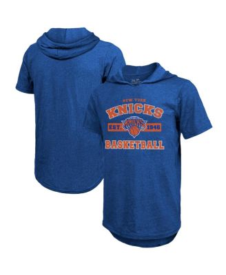 Majestic - Men's Royal New York Knicks Tri-Blend Hoodie T-Shirt