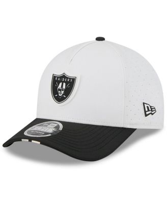 New Era - Big Boys and Girls White/Black Las Vegas Raiders 2025 NFL Training Camp A-Frame 9FORTY Adjustable Hat