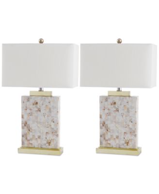 Safavieh - Set of 2 Troy Shell Table Lamps