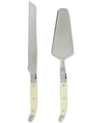 French Home - 2-Pc. Connoisseur Faux Ivory Cake Slicer & Server Set