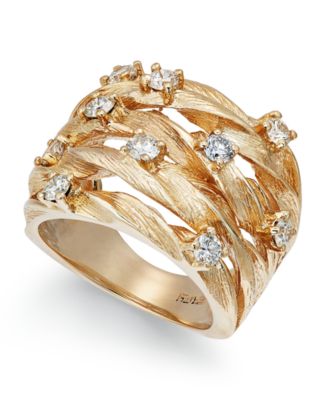 EFFY Collection - Diamond Woven Ring (1 ct. t.w.) in 14k White, Yellow, or Rose Gold