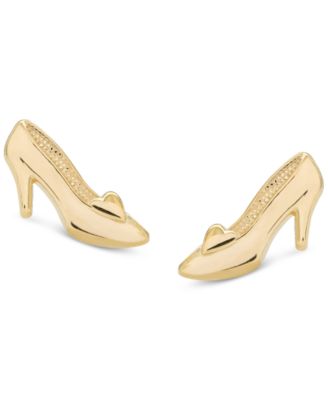 Disney - Children's Cinderella Slipper Stud Earrings in 14k Gold