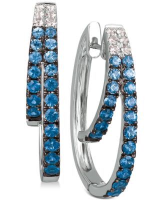Le Vian - Blueberry Layer Cake Blueberry Sapphires (1-1/6 ct. t.w.) & Vanilla Sapphires (1/5 ct. t.w.) Earrings in 14k White Gold