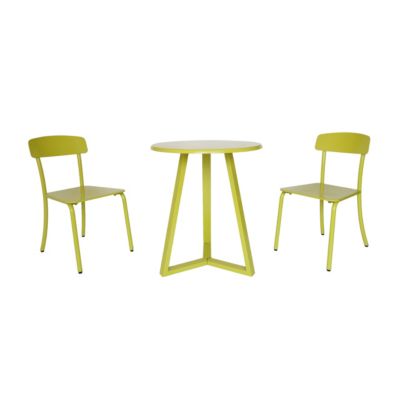 Noble House - Samos Outdoor 3pc Bistro Set, Quick Ship