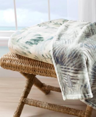 Tommy Bahama Home - Wallpaper Leaves Castaway Ultra Soft Plush Throw