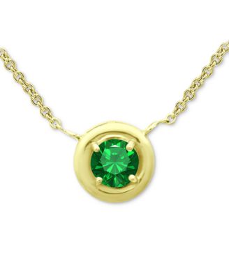 Giani Bernini - Green Cubic Zirconia Framed 16" Pendant Necklace