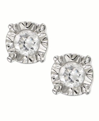 Macy's - Diamond Stud Earrings in 10k Gold, White Gold or Rose Gold (1/4 ct. t.w.)